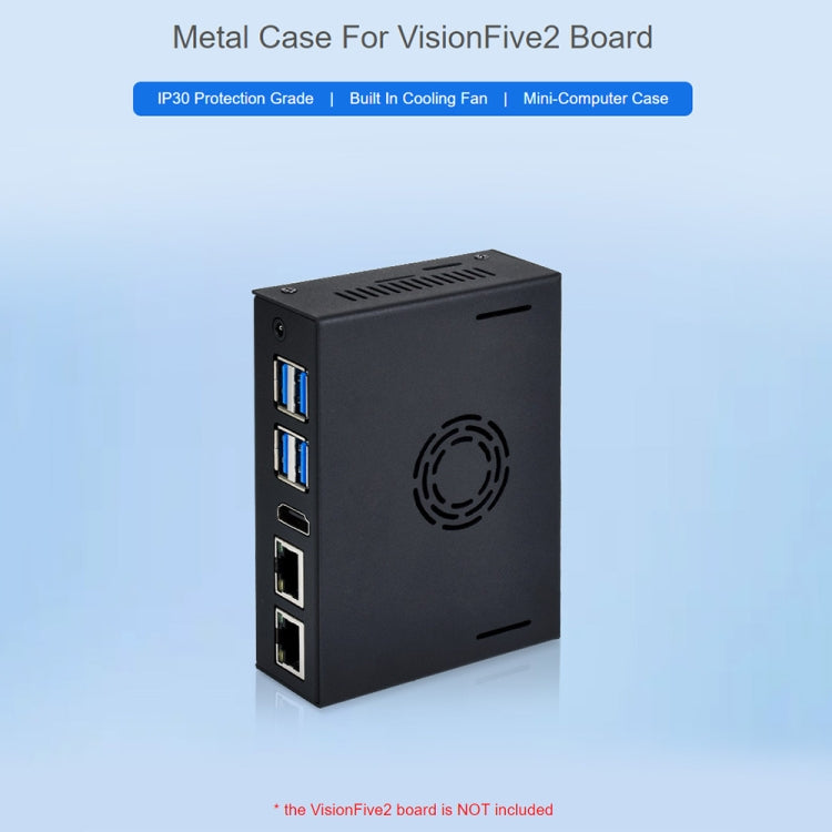 Waveshare 25311 Metal Case For VisionFive2 Board, With Cooling Fan - Mini PC Accessories by Waveshare | Online Shopping South Africa | PMC TechLife | Buy Now Pay Later Mobicred