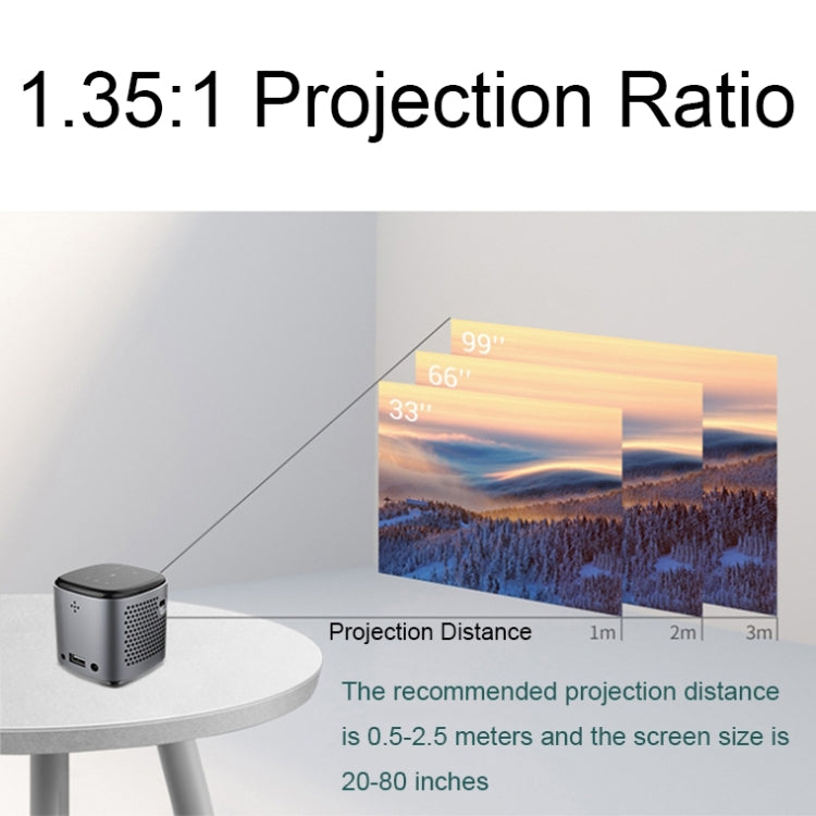 D048B 2.4G/5G WiFi Mini Smart Touch Bluetooth Projector Portable HD Phone Projector(AU Plug) - Mini Projector by PMC Jewellery | Online Shopping South Africa | PMC Jewellery | Buy Now Pay Later Mobicred