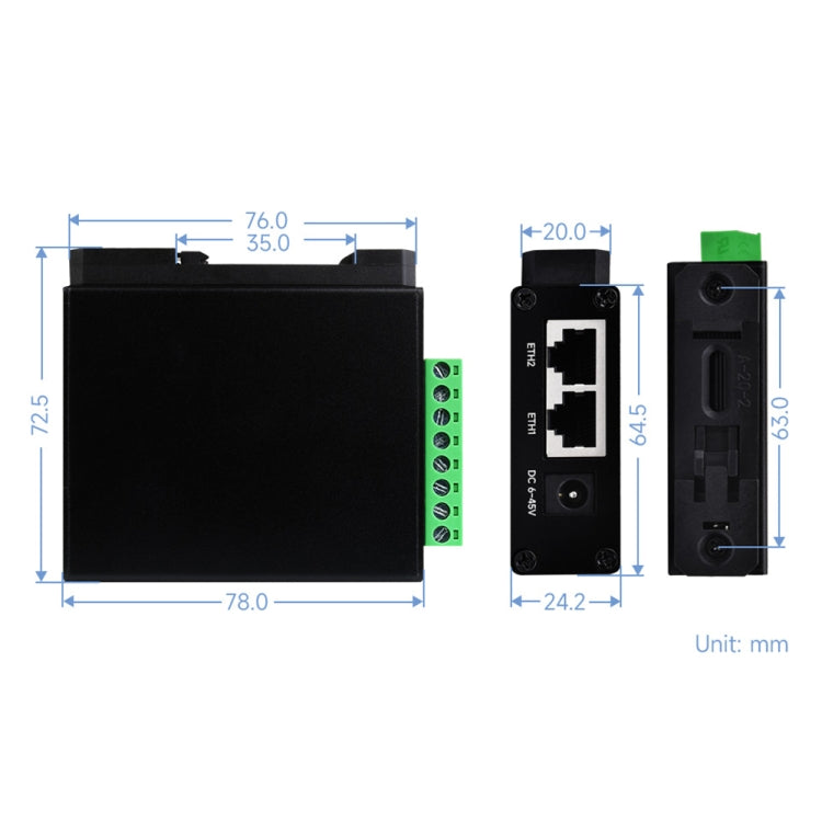 Waveshare RS232 RS485 To RJ45 Ethernet Serial Server, Spec: RS232 RS485 TO ETH (B) - Other Accessories by Waveshare | Online Shopping South Africa | PMC Jewellery | Buy Now Pay Later Mobicred