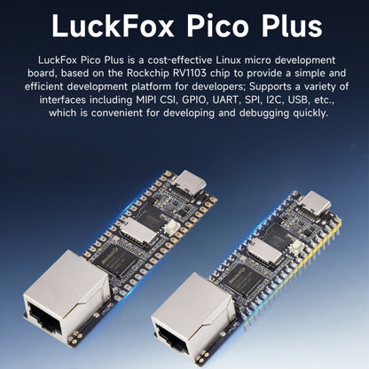 Waveshare LuckFox Pico Plus RV1103 Linux Micro Development Board, With Ethernet Port with Header - Boards & Shields by Waveshare | Online Shopping South Africa | PMC Jewellery