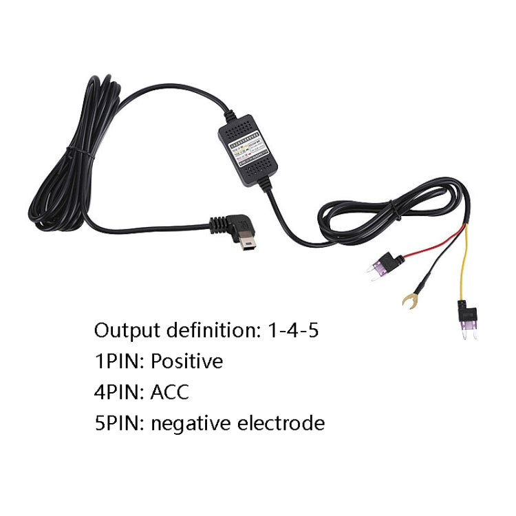 H516 Recording Step-down Line Shrinkage Video Car Charger Line Parking Monitoring Three-Core Power Cord, Model: Without Fuse(Mini Right Elbow) - Cables & Connectors by PMC Jewellery | Online Shopping South Africa | PMC Jewellery | Buy Now Pay Later Mobicred