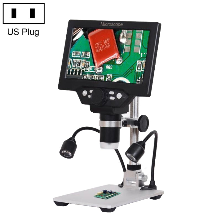 G1200D 7 Inch LCD Screen 1200X Portable Electronic Digital Desktop Stand Microscope(US Plug Without Battery) - Digital Microscope by PMC Jewellery | Online Shopping South Africa | PMC Jewellery | Buy Now Pay Later Mobicred