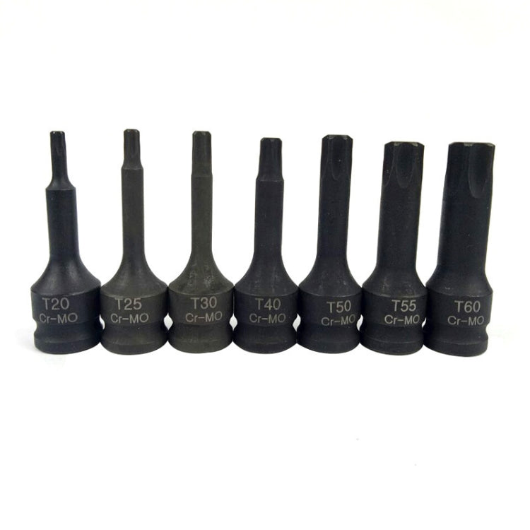 7 PCS / Set 3/8 Inch Pneumatic Pressure Batch Socket Set Tool, Specification: 7093 T Type - Hand Tool Sets by PMC TechLife | Online Shopping South Africa | PMC TechLife | Buy Now Pay Later Mobicred