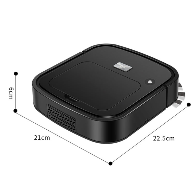 3 in 1 Smart USB Charging Sweeping Machine, Specification: Cool Black - Robot Vacuum Cleaner by PMC TechLife | Online Shopping South Africa | PMC TechLife | Buy Now Pay Later Mobicred