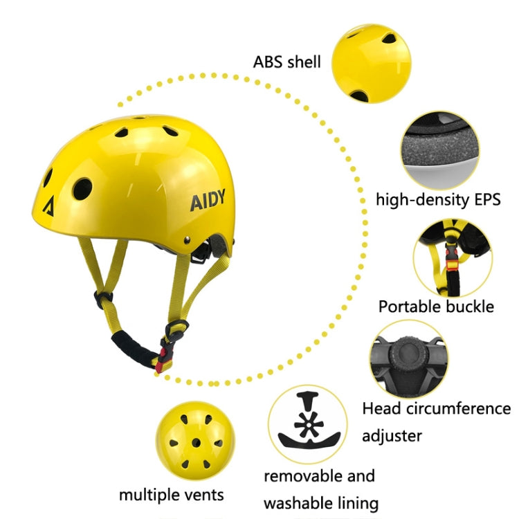 AIDY 7 In 1 Children Roller Skating Sports Protective Gear Set(Bright Yellow) - Protective Helmet & Masks by PMC Jewellery | Online Shopping South Africa | PMC Jewellery | Buy Now Pay Later Mobicred