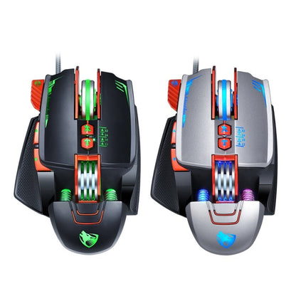 T-WOLF V9 8 Keys 3200 DPI Gaming Macro Definition Mechanical Wired Mouse(Silver) - Wired Mice by T-WOLF | Online Shopping South Africa | PMC Jewellery | Buy Now Pay Later Mobicred