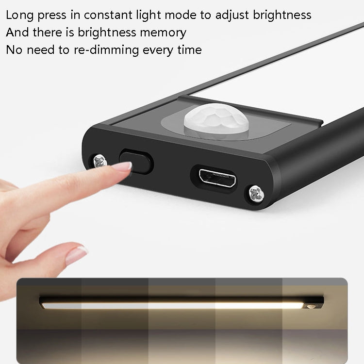 Intelligent Automatic Human Body Induction Wireless LED Lamp 40cm(Black + White Light) - Sensor LED Lights by PMC TechLife | Online Shopping South Africa | PMC TechLife | Buy Now Pay Later Mobicred