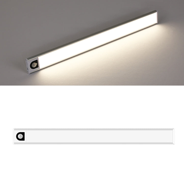 Intelligent Automatic Human Body Induction Wireless LED Lamp 80cm(Silver + Neutral Light) - Sensor LED Lights by PMC TechLife | Online Shopping South Africa | PMC TechLife | Buy Now Pay Later Mobicred