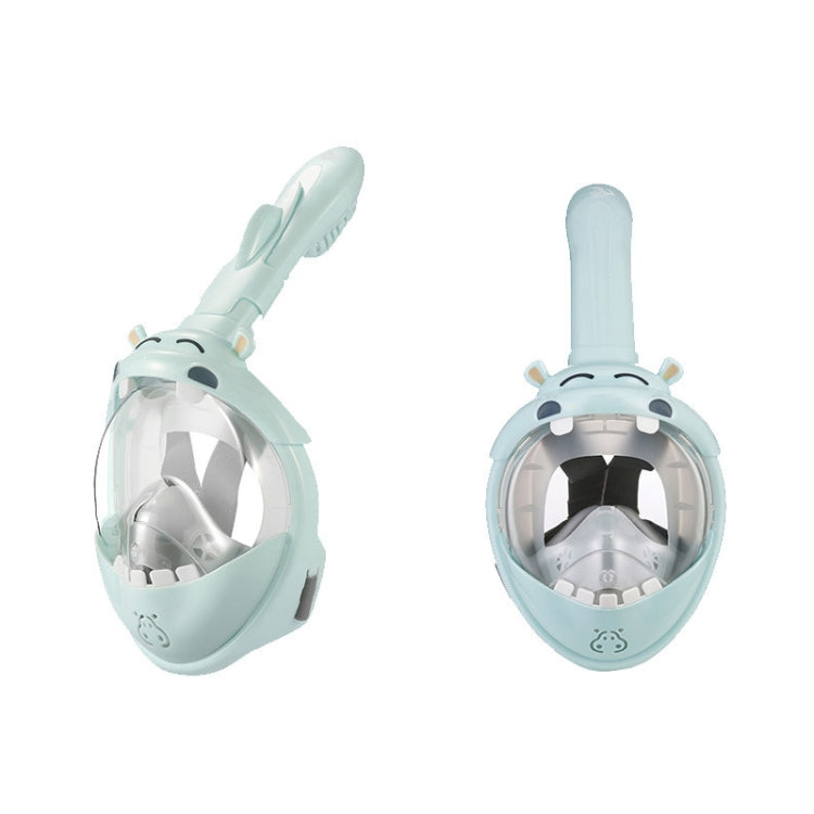Cartoon Kids Full Dry Diving Mask Swimming Anti-Fog Snorkeling Mask, Size: XS(Hippo) - Diving Mask by PMC Jewellery | Online Shopping South Africa | PMC Jewellery | Buy Now Pay Later Mobicred