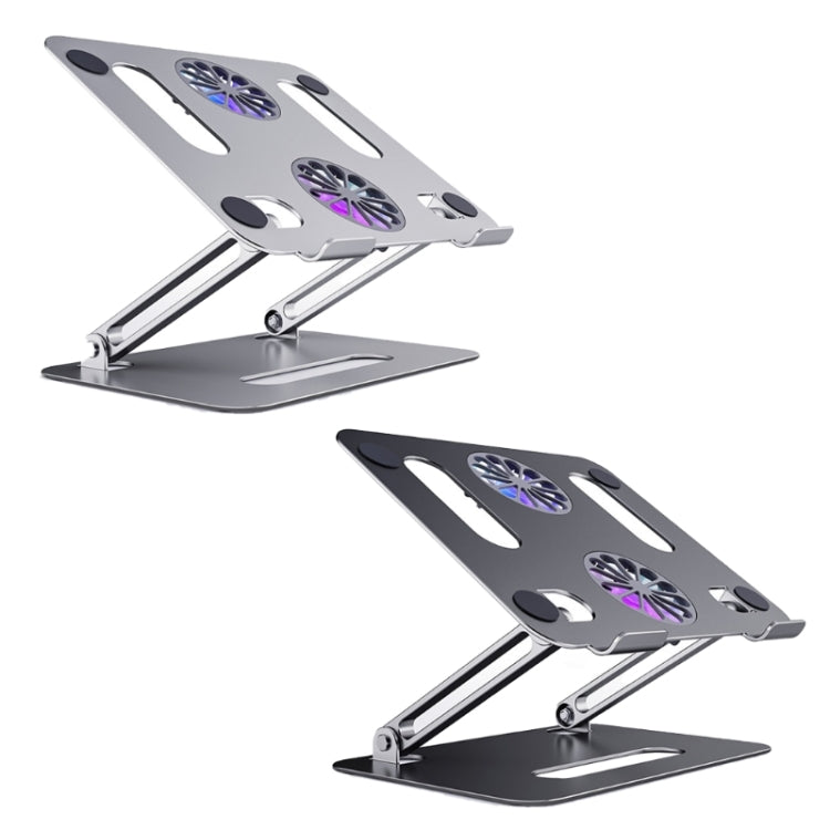 BONERUY P43F Aluminum Alloy Folding Computer Stand Notebook Cooling Stand, Colour: Silver with Type-C Cable - Cooling Pads by BONERUY | Online Shopping South Africa | PMC Jewellery | Buy Now Pay Later Mobicred