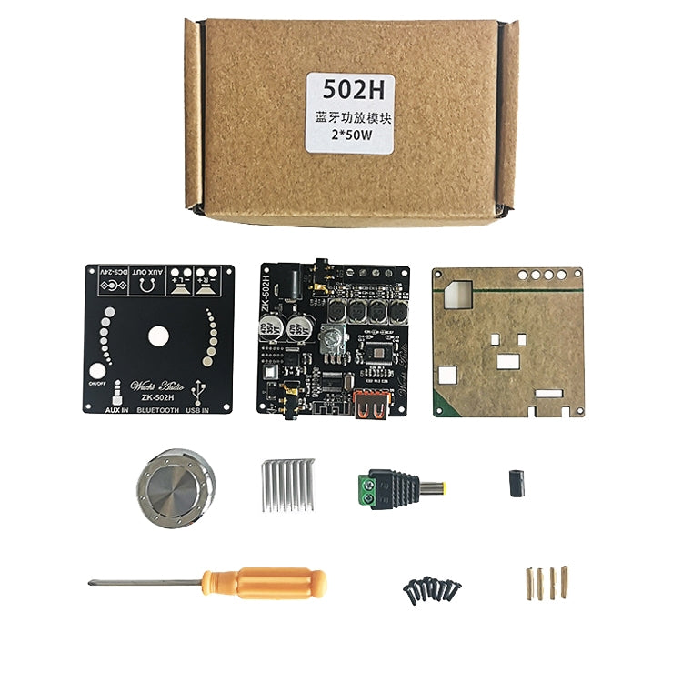 Wuzhi 2.0 Stereo Bluetooth Speaker Power Plate Audio Receiver Module(ZK-502H) - Breadboard / Amplifier Board by PMC TechLife | Online Shopping South Africa | PMC TechLife | Buy Now Pay Later Mobicred