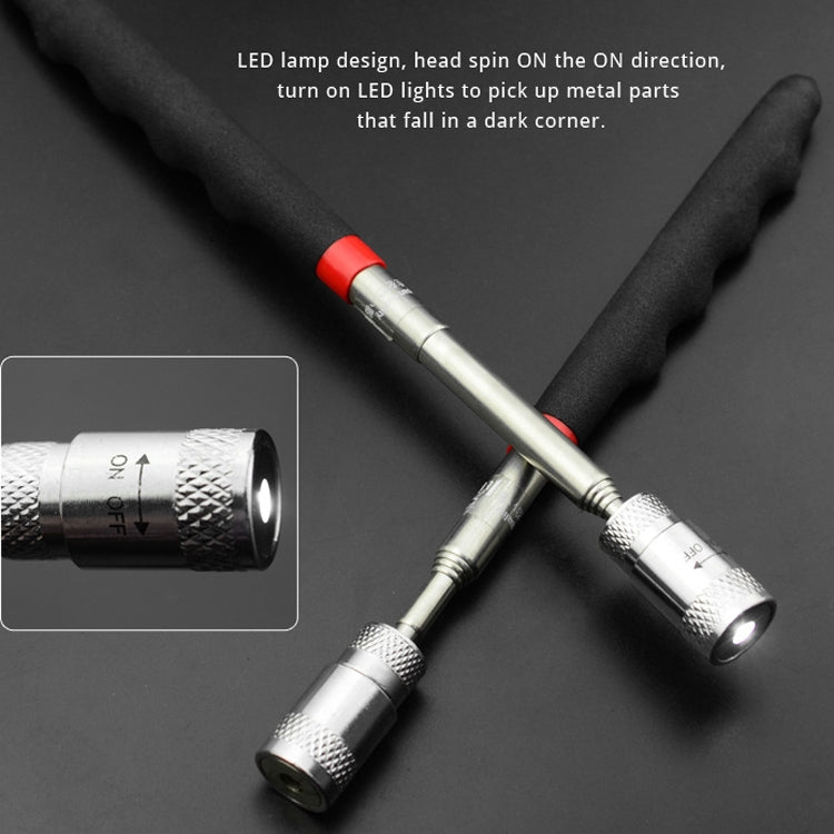 LED Strong Iron Rod Car Metal Fetcher Absorbed Iron Tool(Black) - Hand Tool Sets by PMC TechLife | Online Shopping South Africa | PMC TechLife | Buy Now Pay Later Mobicred