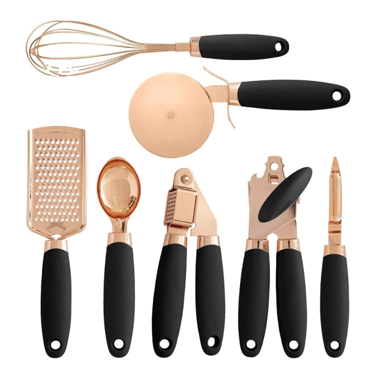 BXGN7-01 7 in 1 Household Kitchen Gadgets Set, Style: Leather Box(Black) - Gadgets by PMC Jewellery | Online Shopping South Africa | PMC Jewellery | Buy Now Pay Later Mobicred