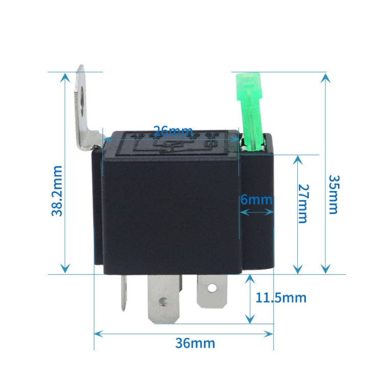 5 Sets JD2912 4 Pin Car Relay With Fuse, Rated voltage: 12V - Relays by PMC Jewellery | Online Shopping South Africa | PMC Jewellery | Buy Now Pay Later Mobicred