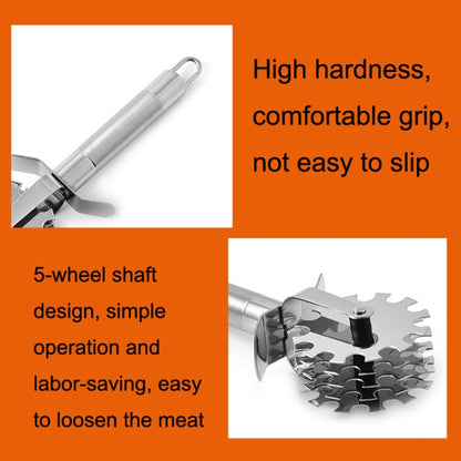 GB139 Stainless Steel Five-Wheel Meat Tenderizer - Stirrer & Squeezer by PMC Jewellery | Online Shopping South Africa | PMC Jewellery | Buy Now Pay Later Mobicred