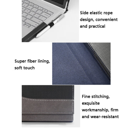 PU Leather Laptop Protective Sleeve For Microsoft Surface Book 1 13.5 inches(Deep Blue) - Other by PMC Jewellery | Online Shopping South Africa | PMC Jewellery | Buy Now Pay Later Mobicred