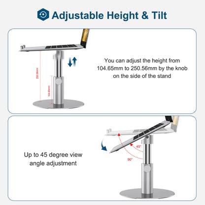 Z30 360 Rotating Lifting Aluminum Alloy Laptop Bracket(Silver) - Laptop Stand by PMC Jewellery | Online Shopping South Africa | PMC Jewellery | Buy Now Pay Later Mobicred