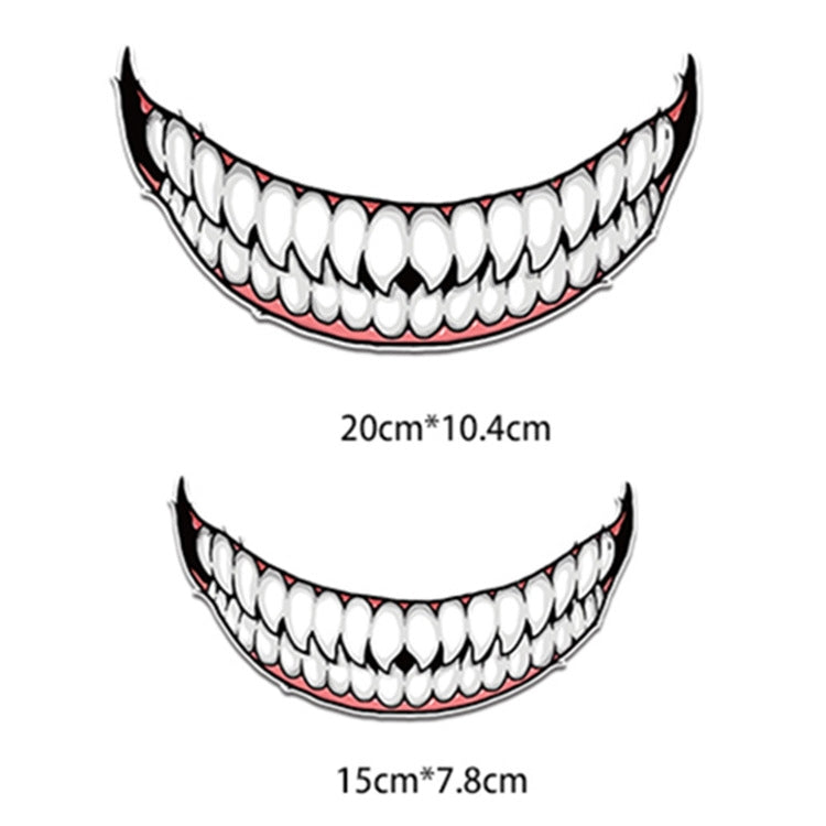 J06 Motorcycle Helmet Sticker Large Teeth - Decorative Sticker by PMC Jewellery | Online Shopping South Africa | PMC Jewellery