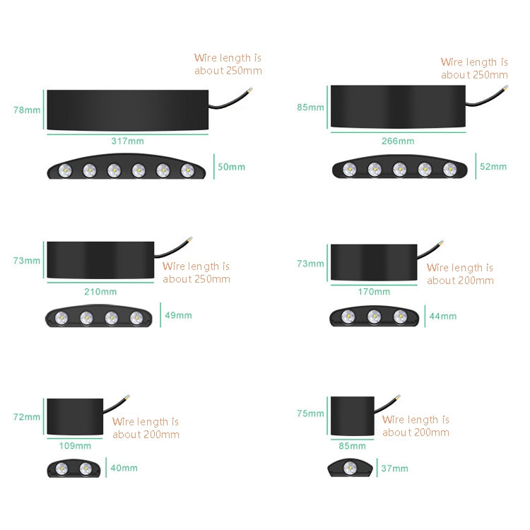 6 LEDs Garden Aluminum Double Head Wall Light(Warm White Light) - Wall Lamps by PMc TechLife | Online Shopping South Africa | PMc TechLife | Buy Now Pay Later Mobicred