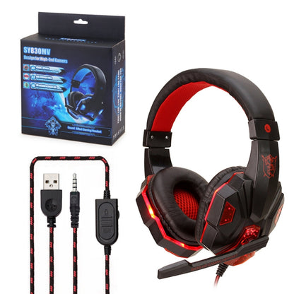 Soyto SY830 Computer Games Luminous Wired Headset, Color: For PS4 (Black Blue) - Multimedia Headset by Soyto | Online Shopping South Africa | PMC Jewellery | Buy Now Pay Later Mobicred