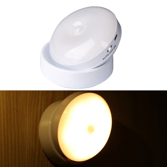 DMK-6PL Kitchen Cabinet Body Infrared Sensing Lamp, Style: Rotate Charging(Warm Yellow Light) - Sensor LED Lights by PMC Jewellery | Online Shopping South Africa | PMC Jewellery | Buy Now Pay Later Mobicred