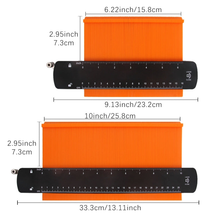 6 inch+10 inch+Straight Ruler+Pencil+Screwdriver Metal Profile Regular Utensils Contour With Lock - Measuring Tools by PMC Jewellery | Online Shopping South Africa | PMC Jewellery | Buy Now Pay Later Mobicred