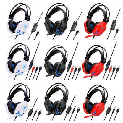 Soyto SY850MV Luminous Gaming Computer Headset For PC (Black Blue) - Multimedia Headset by Soyto | Online Shopping South Africa | PMC Jewellery | Buy Now Pay Later Mobicred