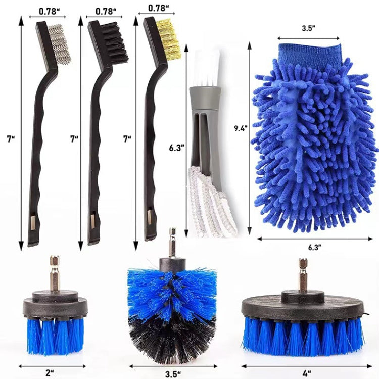 18 PCS / Set Electric Drill Cleaning Brush Water-Proof Gloves - Car washing supplies by PMC Jewellery | Online Shopping South Africa | PMC Jewellery | Buy Now Pay Later Mobicred