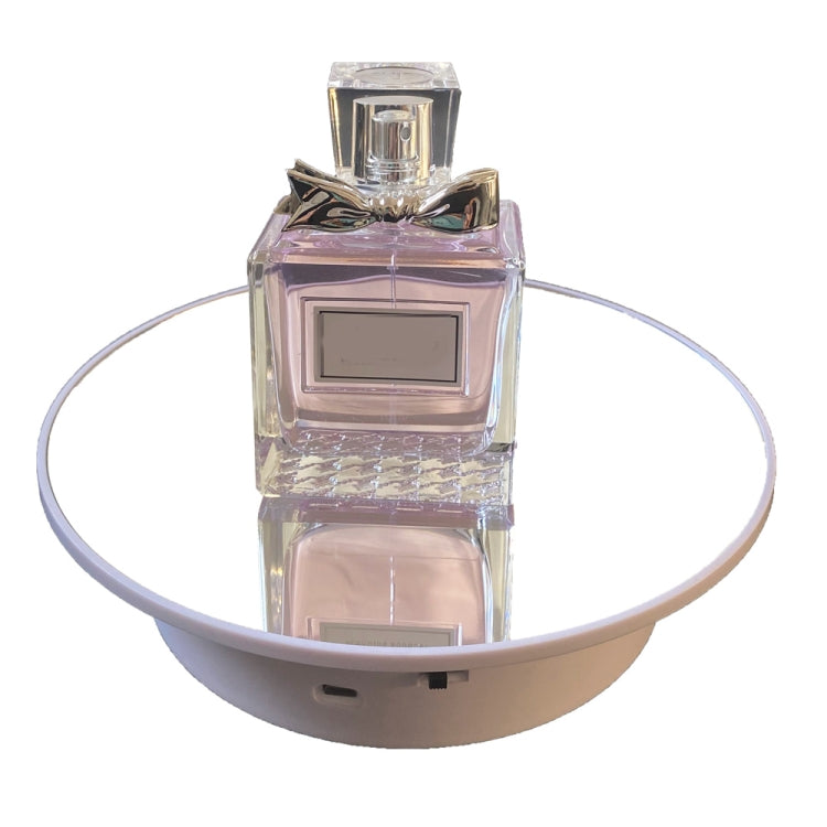25cm USB Power Rotating Display Stand Video Shooting Props Turntable(White Mirror) -  by PMC TechLife | Online Shopping South Africa | PMC TechLife | Buy Now Pay Later Mobicred