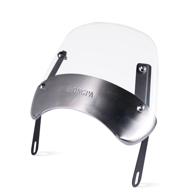 HONGPA DY-002 5-7 Inch Retro Motorcycle Modified PC Windshield(Transparent) - Others by PMC TechLife | Online Shopping South Africa | PMC TechLife | Buy Now Pay Later Mobicred