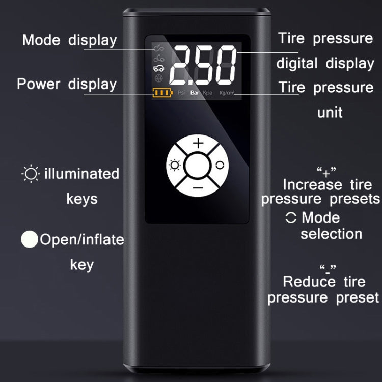 Car Portable Digital Display Electric Air Pump, Specification: L2775 Wired Version - Inflatable Pump by PMC Jewellery | Online Shopping South Africa | PMC Jewellery