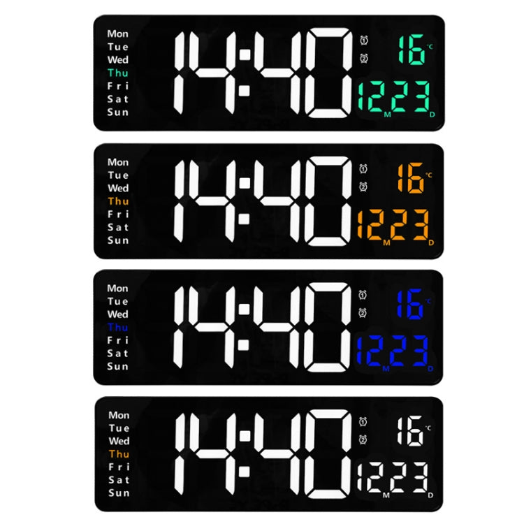 6626 Living Room Wall-Mounted Large Screen Display LED Digital Clock, Color: Blue Temperature - Wall Clock by PMC Jewellery | Online Shopping South Africa | PMC Jewellery