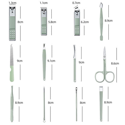 12 in 1 Green Convenience Tools Cutting Nails - Nail Clipper by PMC Jewellery | Online Shopping South Africa | PMC Jewellery | Buy Now Pay Later Mobicred