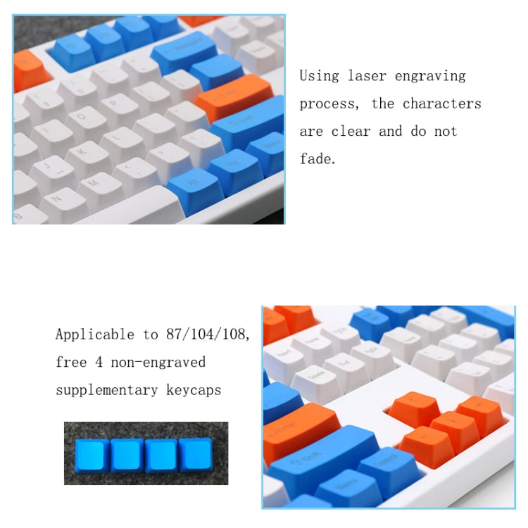 Mechanical Keyboard 108 Key PBT Keycap(Front Letter) - Silicone / Sticker by PMC Jewellery | Online Shopping South Africa | PMC Jewellery | Buy Now Pay Later Mobicred