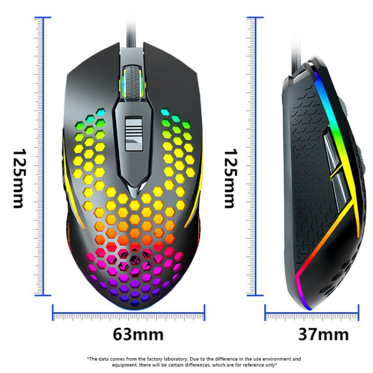 LEAVEN S50 6Keys Macro Definition Programmable RGB Lighted Gaming Wired Mouse, Cable Length: 1.5m(Black) - Wired Mice by LEAVEN | Online Shopping South Africa | PMC Jewellery | Buy Now Pay Later Mobicred