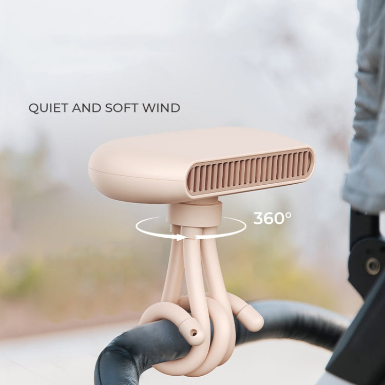 Handheld Mini USB Charging Desktop Portable Stroller Octopus Fan(Pink) - Electric Fans by PMC TechLife | Online Shopping South Africa | PMC TechLife | Buy Now Pay Later Mobicred