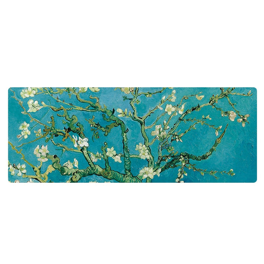 400x900x4mm Locked Am002 Large Oil Painting Desk Rubber Mouse Pad(Apricot Flower) - Mouse Pads by PMC Jewellery | Online Shopping South Africa | PMC Jewellery | Buy Now Pay Later Mobicred