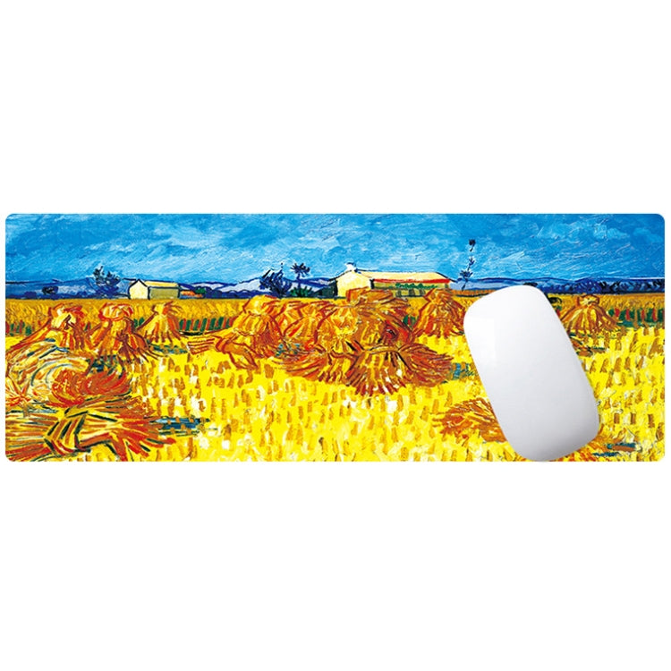 400x900x5mm Locked Am002 Large Oil Painting Desk Rubber Mouse Pad(Apricot Flower) - Mouse Pads by PMC Jewellery | Online Shopping South Africa | PMC Jewellery | Buy Now Pay Later Mobicred