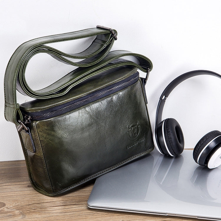 BULL CAPTAIN Leather Shoulder Messenger Bag For Men(Dark Night Green) - free shipping - PMC TechLife - Order now!