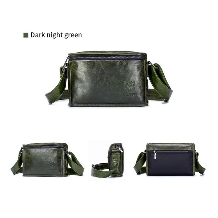 BULL CAPTAIN Leather Shoulder Messenger Bag For Men(Dark Night Green) - free shipping - PMC TechLife - Order now!