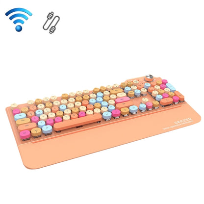 Mofii GEEZER G7 107 Keys Wired / Wireless / Bluetooth Three Mode Mechanical Keyboard, Cable Length: 1.5m(Vital Orange) - Wireless Keyboard by Mofii | Online Shopping South Africa | PMC Jewellery | Buy Now Pay Later Mobicred