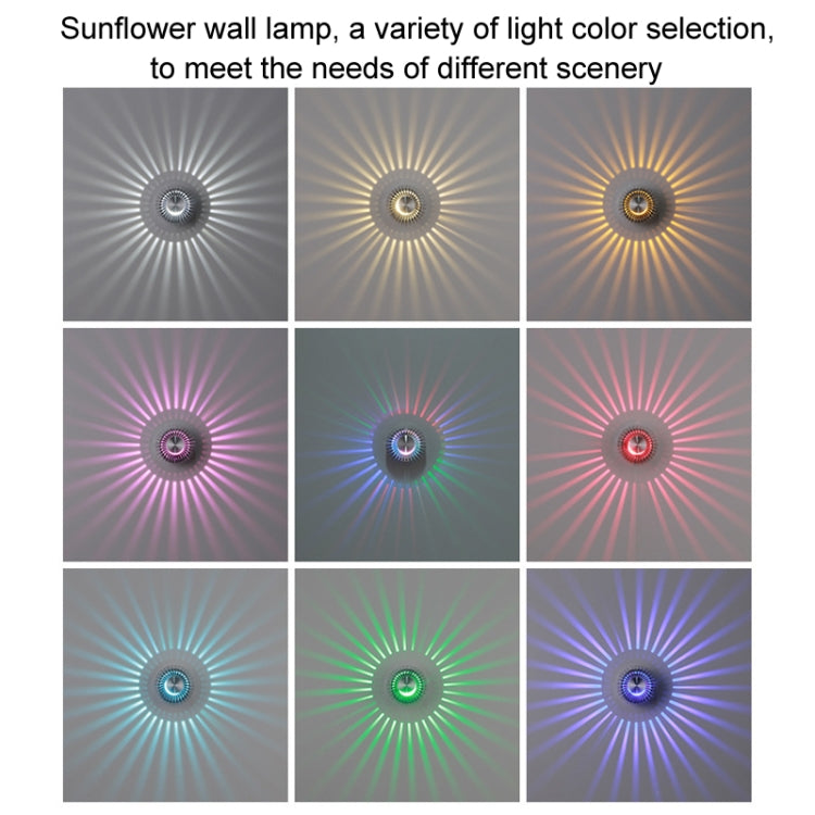 LED Aluminum Aisle Light Sunflower Corridor Lamp Decorative Light, Power source: Visible Installation 3W(Blue) - Novelty Lighting by PMC TechLife | Online Shopping South Africa | PMC TechLife | Buy Now Pay Later Mobicred