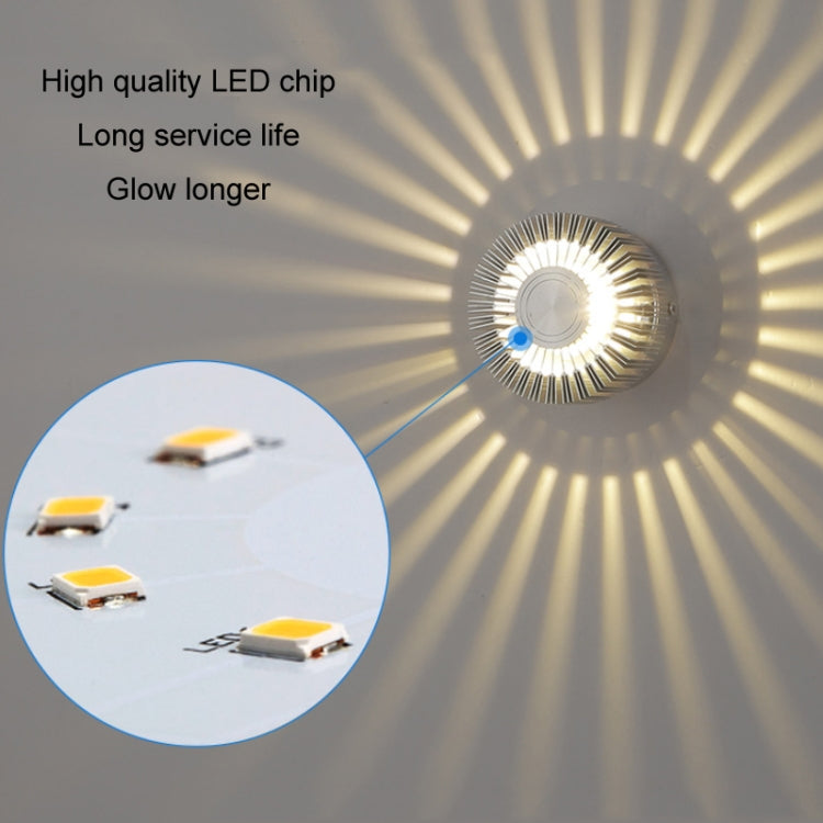 LED Aluminum Aisle Light Sunflower Corridor Lamp Decorative Light, Power source: Visible Installation 3W(Blue) - Novelty Lighting by PMC TechLife | Online Shopping South Africa | PMC TechLife | Buy Now Pay Later Mobicred