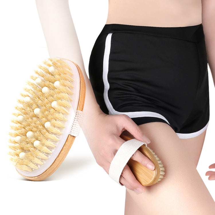 PPR Soft Beaded Boar Bristle Handleless Oval Massage Bath Brush(As Show) - Bath Brushes & Sponges by PMc TechLife | Online Shopping South Africa | PMc TechLife | Buy Now Pay Later Mobicred