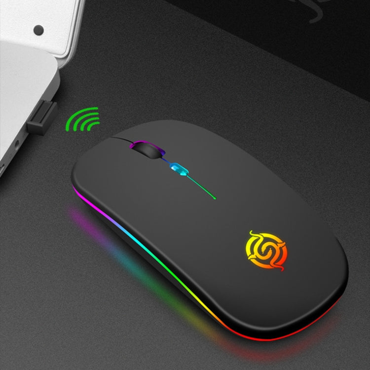 K-Snake BM110 RGB Lighting Effect Wireless Bluetooth Mouse(Black) - Wireless Mice by K-Snake | Online Shopping South Africa | PMC Jewellery