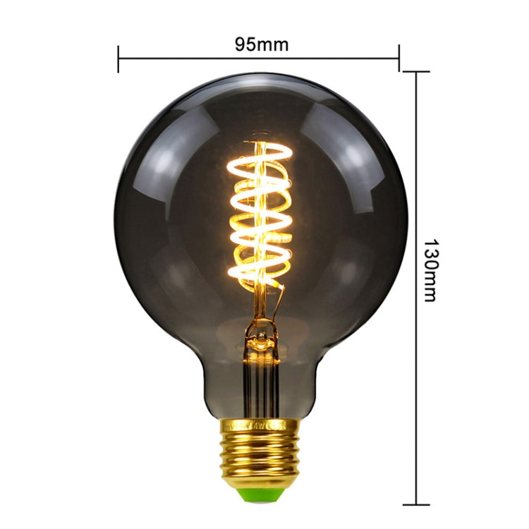 G95 Electroplating Smoke Grey Warm Light LED Bulb Retro Lamp - LED Blubs & Tubes by PMc TechLife | Online Shopping South Africa | PMc TechLife | Buy Now Pay Later Mobicred