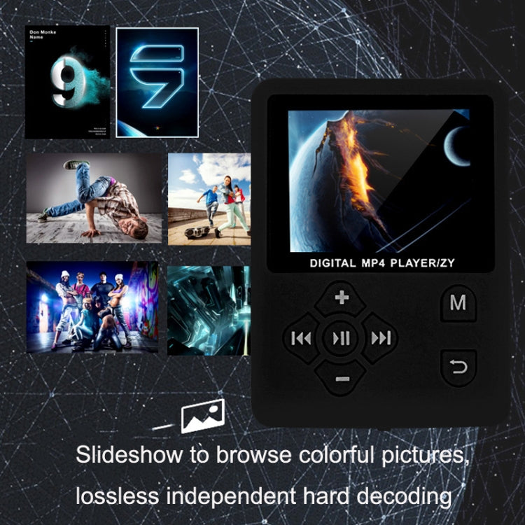 T69 Card Lyrics Synchronization Lossless Sound Quality MP4 Player, Style: Round Button(Black) - MP4 Player by PMC TechLife | Online Shopping South Africa | PMC TechLife