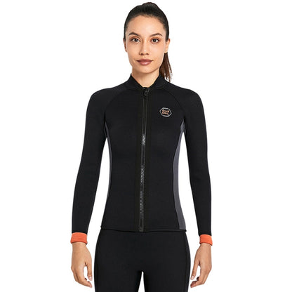 DIVE & SAIL 3mm Long Sleeve Thermal Diving Top Cold Protection Surf Top, Size: L(Women Black) - Swimwear by DIVE & SAIL | Online Shopping South Africa | PMC Jewellery | Buy Now Pay Later Mobicred