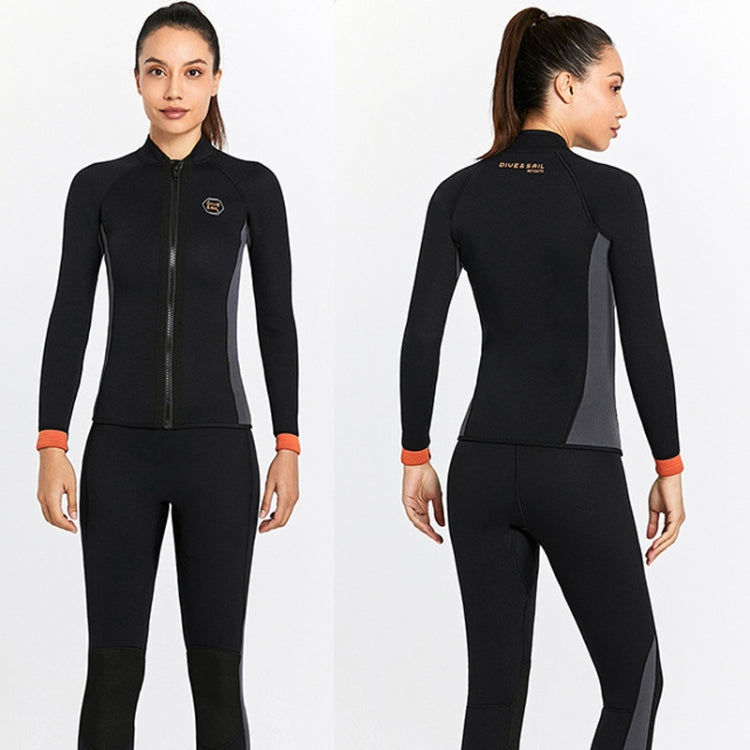 DIVE & SAIL 3mm Long Sleeve Thermal Diving Top Cold Protection Surf Top, Size: L(Women Black) - Swimwear by DIVE & SAIL | Online Shopping South Africa | PMC Jewellery | Buy Now Pay Later Mobicred