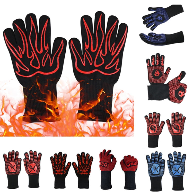1 Pair High Temperature Resistant Silicone BBQ Gloves  Anti-Scalding Gloves(BBQ Red) - free shipping - PMC TechLife - Order now!